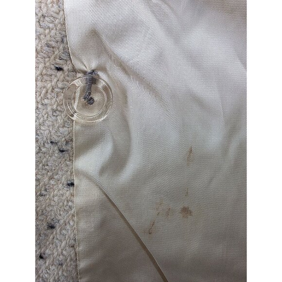 Vintage Fashions By Jill Womens Wool Coat Size L Beige - Picture 11 of 12